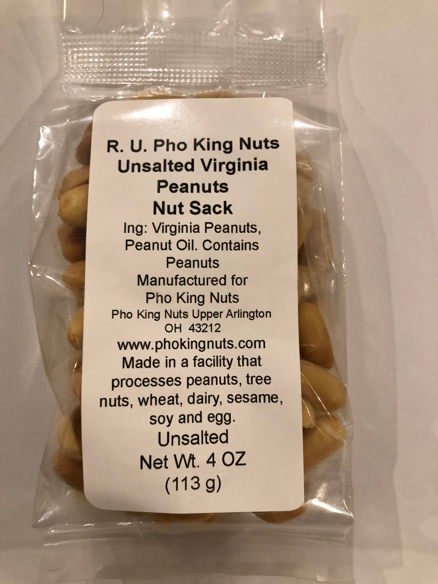 Roasted Unsalted (R.U.) Pho King Nuts