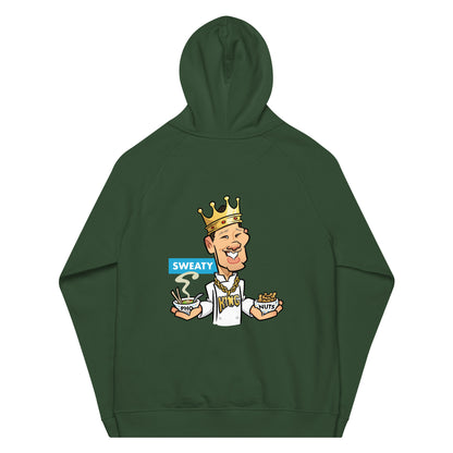 Sweaty Pho King Nuts Unisex eco raglan hoodie