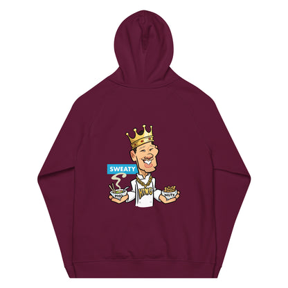 Sweaty Pho King Nuts Unisex eco raglan hoodie