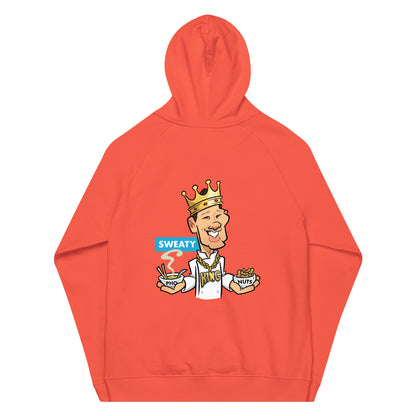 Sweaty Pho King Nuts Unisex eco raglan hoodie