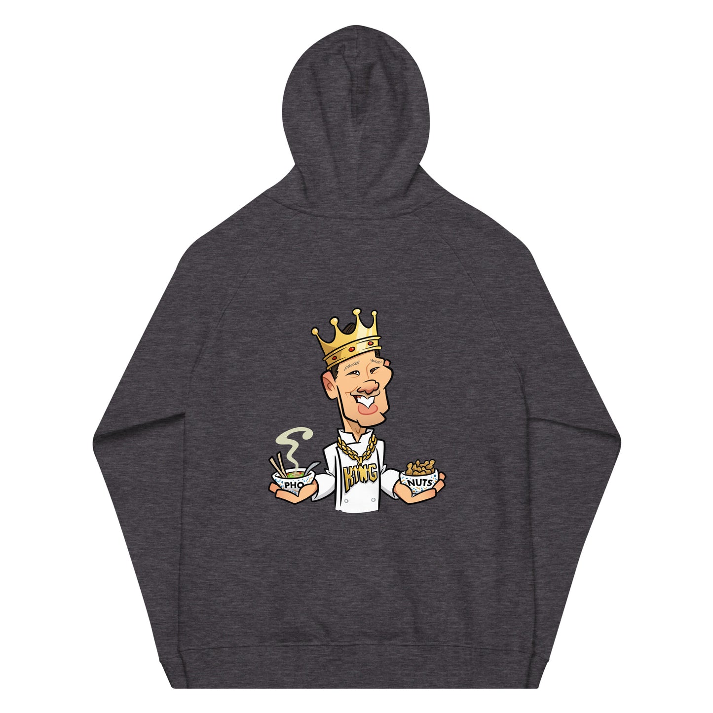 Pho King Nuts Unisex eco raglan hoodie