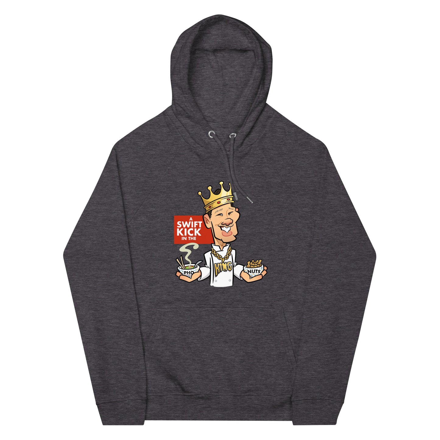 A Swift Kick in the Pho King Nuts Unisex eco raglan hoodie