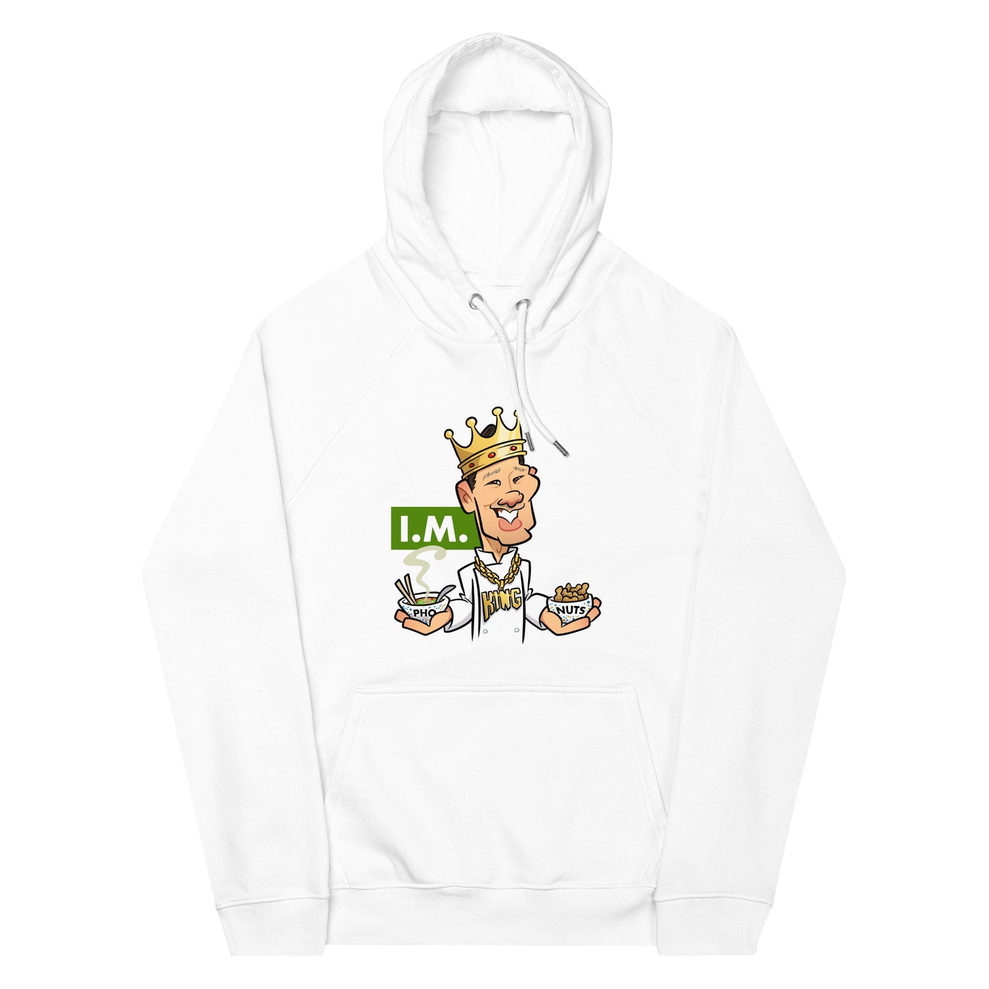 Impeccably Mixed (I.M.) Pho King Nuts Unisex eco raglan hoodie